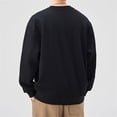 thumbnail image 4 of toraway Sweat-Shirt Robe Hiver Homme Patchwork Bicolore Col Rond Ample Chandail Décontracté avec Poche Poitrine Manches Longues TTTG, 4 of 4