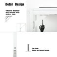 thumbnail image 4 of JJS Small Computer Desk Simple Style Writing Desk for Small Spaces 48 Inch Home Office Modern Student Study Laptop Writing Table with Storage Bag USB Hub, White, 4 of 6