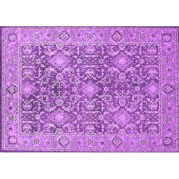 Ahgly Company Indoor Rectangle Oriental Purple Industrial Area Rugs, 5' x 8'
