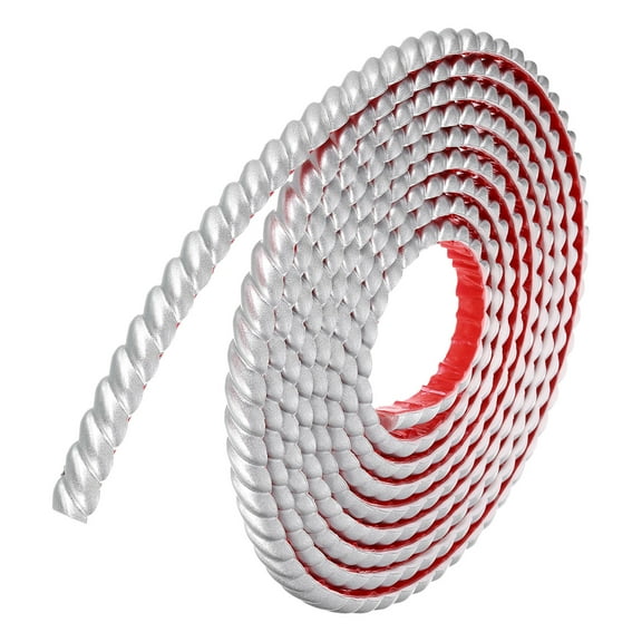 Uxcell 1 Pcs Flexible Wall Trim Molding Trim 16.4Ft x 0.79Inch Self Adhesive, Line Silver