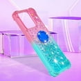 thumbnail image 7 of Phone Case for Xiaomi Redmi 10C, Shiny Bling Quicksand Effect TPU Bumper Case with Four Corners Protection Cover for Xiaomi Redmi 10C, Pink Blue, 7 of 7