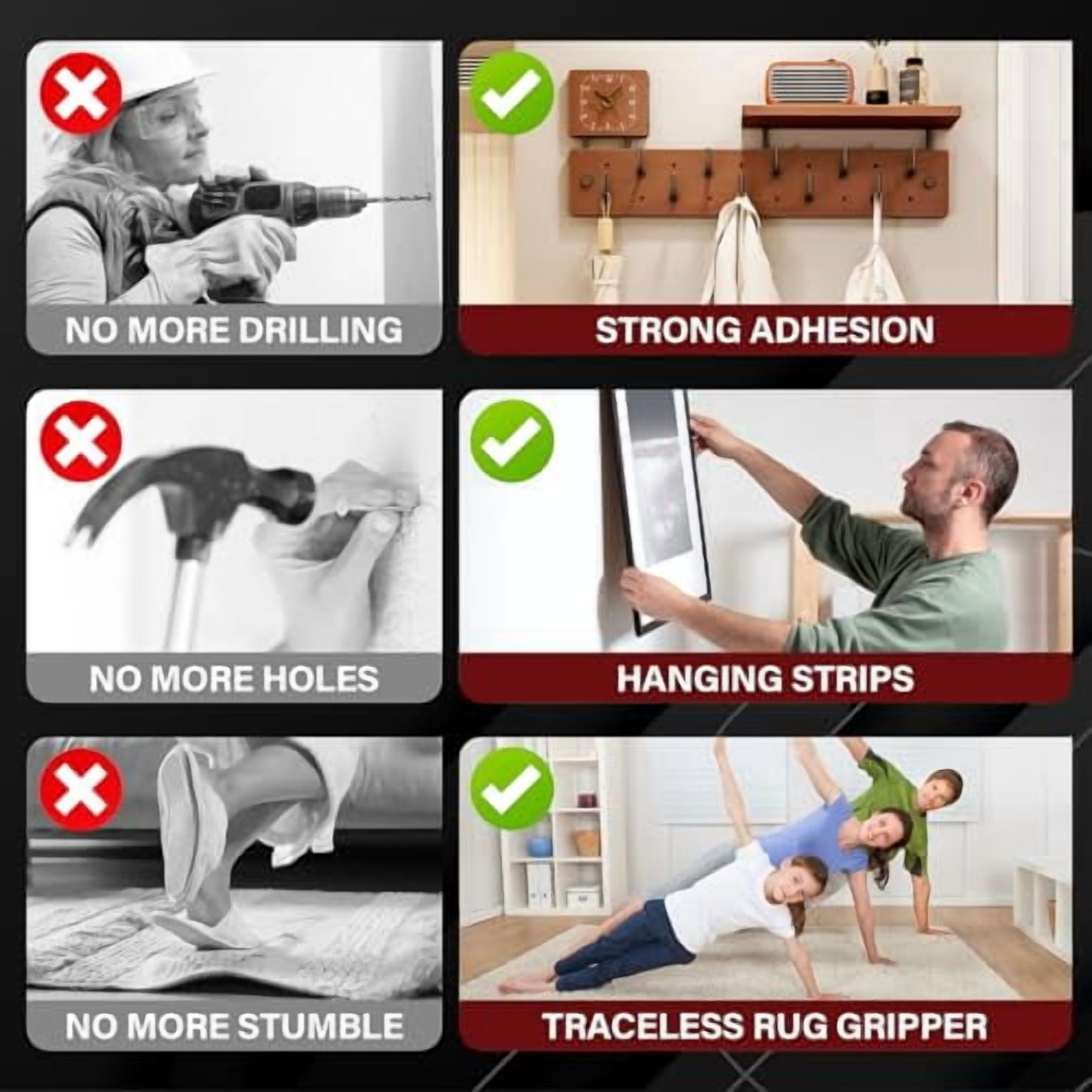 2In x 10Ft Heavy Duty Double Sided Tape, Removable Nano Tape, Transparent Multipurpose Mounting Tape for Home and Office