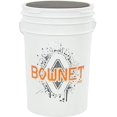 thumbnail image 5 of Bownet Ball Bucket - 6 Gallon Bucket with Lid - Softball & Baseball Bucket for Balls (White), 5 of 5