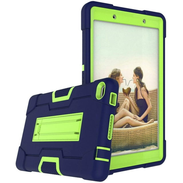 Mignova pour Lenovo Tab E8/TB8304F Étui pour Tablette 8,0 Pouces, Étui Hybride Robuste Antichoc avec Armure Rigide, Protection Intégrale avec Support Intégré pour Lenovo Tab E8/TB8304F 8,0 Pouces (Marine/vert)