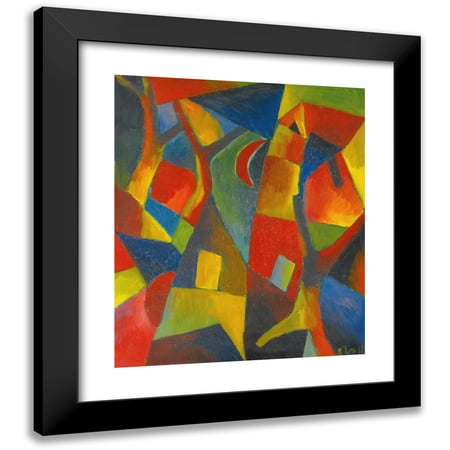 Arnold Topp 12x14 Black Modern Framed Museum Art Print Titled - Two Worlds (Two Worlds) (Around 1918)
