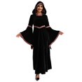 thumbnail image 2 of FEIFLY Women Adults Elegant Gothic Outfits Halloween Party Dress Attire Solid Color Festival Clothing, 2 of 4