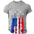 thumbnail image 4 of 250 Anniversary Shirt for Men Patriotic Airplane Fighter Jet American Flag 4th of July T-Shirt Gray L, 4 of 5