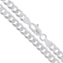 Sterling Silver Italian Men's Curb Chain 5.4mm Solid 925 Italy Bracelet 9" inch Jewelry Female