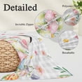 thumbnail image 3 of Easter Body Pillow Covers 20"x60", Spring Rabbit Feet Eggs Botanical Floral Grey Plaid Soft Brushed Microfiber Breathable Throw Pillow Covers, Decorative Pillowcase with Zipper for Couch Sofa Bedroom, 3 of 9