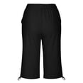 thumbnail image 5 of Girls' Capri Pants Wide Leg Casual Capris Sweatpants Loose Summer Kid Elastic Waist Cropped Trousers Solid 3/4 Length Jogger, 5 of 5