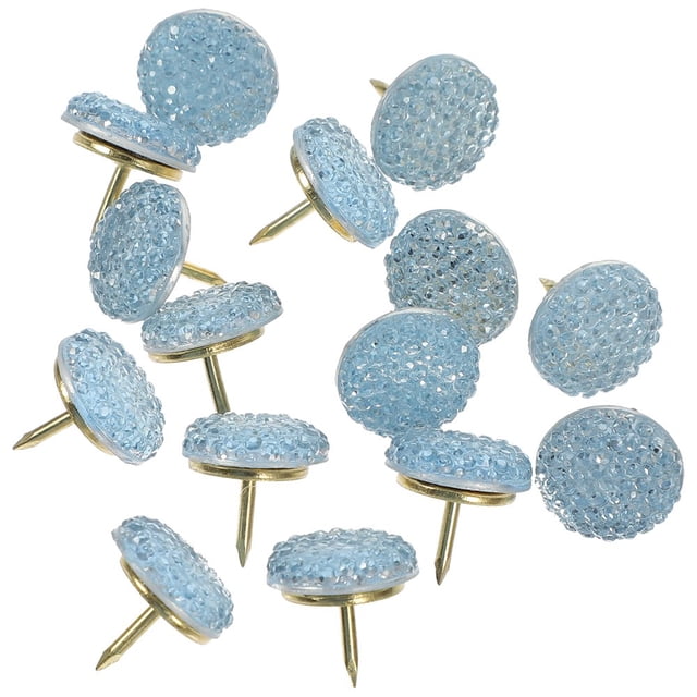 HLONK Cork Board Accessories 15Pcs Rhinestone Push Round Head Board Candy Push Pin Replaceable Thumb Tacks for Board Bulletin Board Office Board Accessories Cork Board Accessories