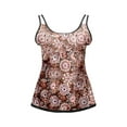 thumbnail image 3 of DHFJKG Women's Tankini Top Loose Fit Flowy Swimwear Tops Floral Print Swimsuit Scoop Neck Tank Top Holiday Beachwear, 3 of 3
