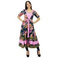 thumbnail image 7 of Bimba Ladies Floral Printed Cotton Kurta Indian Kurti Dress Drawstring Clothing, 7 of 7