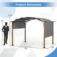 thumbnail image 3 of Resenkos Canopy, Gazebo Tent, Outdoor Canopies,10 x 12 FT Outdoor Retractable Pergola with Retractable Canopy for Patio-Gray, 3 of 7