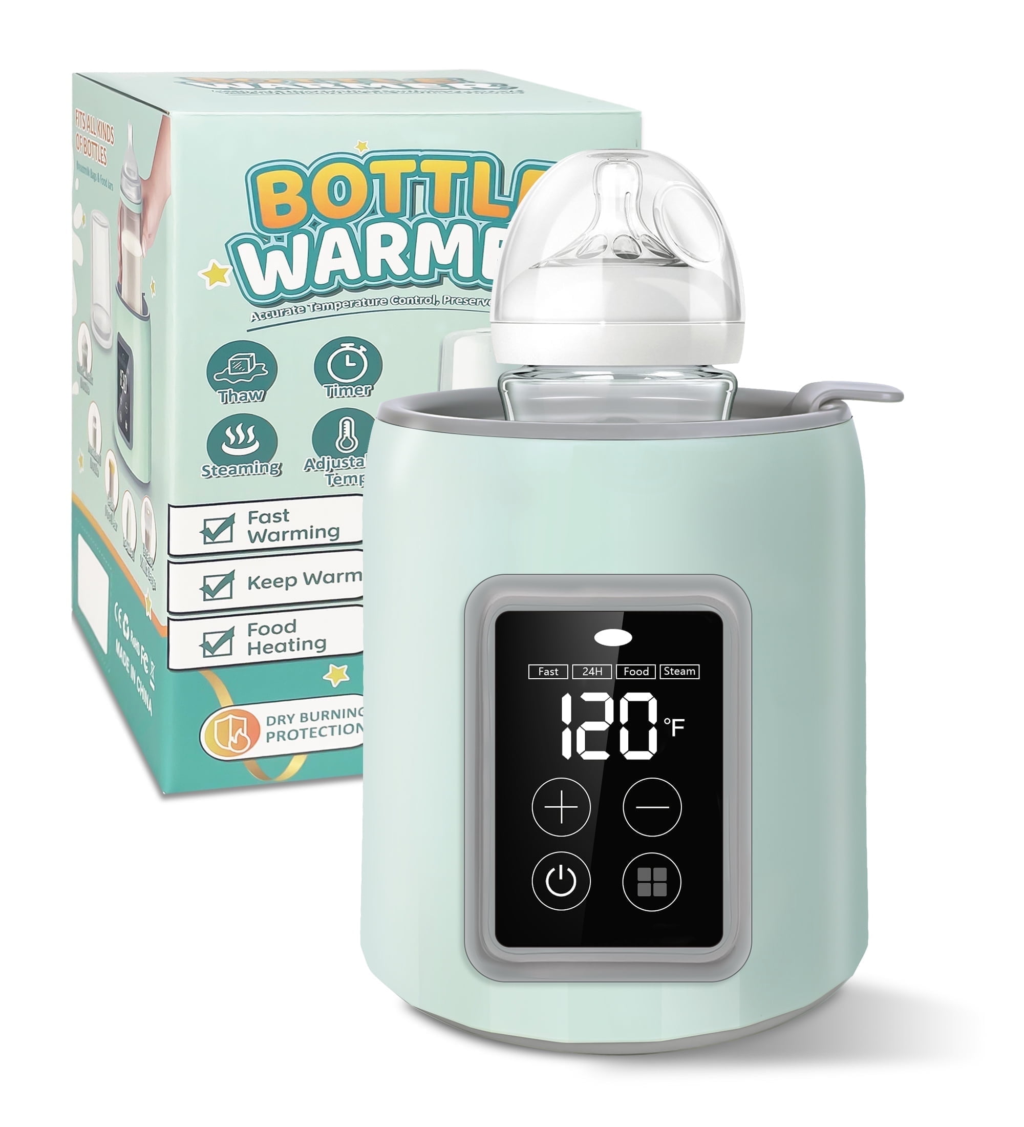 RUPOUN 4-in-1 Bottle Warmer with Temperature Control, Green photo 1