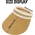thumbnail image 7 of CoCopeaunt Women's Sun Hat Wide Brim Sun Visor Straw Hat, Ponytail Summer UV UPF Beach Outdoor Hat with Open-top Design, 7 of 7