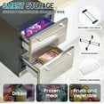 thumbnail image 5 of Jocisland 24 Inch Under Counter Drawer Fridge – Stainless Steel Dual-Zone Beverage Refrigerator with LED Touch Control, Adjustable Storage, Frost-Free, Low Noise, 37℉-50℉, -0.4℉ to 37℉, 5 of 9