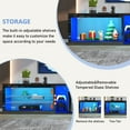thumbnail image 3 of ChVans Modern LED TV Stand for TVs up to 90" with Adjustable LED Lights/Outlet, High Gloss Entertainment Center with Open Shelves Storage, Media Console TV Stands for Living Room, Game room, Bedroom, 3 of 6