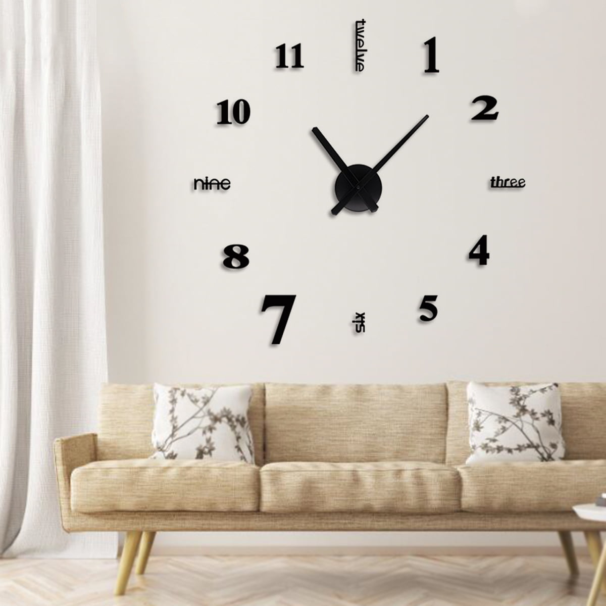 EXCEART DIY 3D Frameless Wall Clock Vintage Decor Sublimation Wall Clock  Vintage Wall Clock Wood Wall Clock Retro Clock Simple Gear Clock Retro  Decor