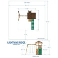 thumbnail image 3 of Backyard Discovery Lightning Ridge Cedar Wood Swing Set, Slide, Deck, Rock Wall, Sandbox, 3 of 12