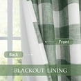 thumbnail image 6 of DriftAway Buffalo Plaid Check Curtains Woven Plaid Pattern Lined Blackout Thermal Insulated Window Curtain Grommet 2 Layers 2 Panels 52 Inch by 90 Inch Loden Green, 6 of 8