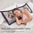 thumbnail image 5 of 4th of July Floral Body Pillow Cover 20 x 54 Inch Decorative Pillow Cover USA Star Vintage Roses American Star Patriotic Lumbar Pillowcase Seasonal Rectangle Cushion Case for Couch Sofa Bedroom, 5 of 9