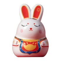 Lucky Rabbit Figurine Piggy Bank Decorative Money Saving Figurine Exquisite for Bedroom Easter Gifts Chinese New Year Festival