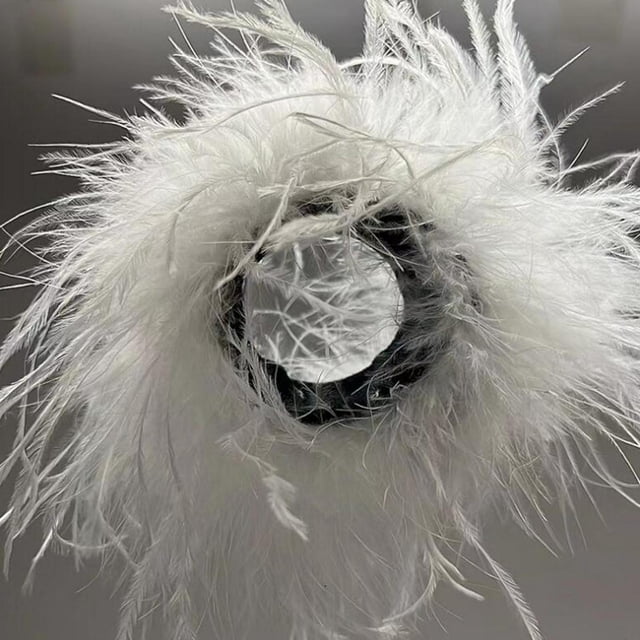 Circle Slap Bracelet, Plush Patting Interactive Feather Supplies Hebilla de para el cumpleaños Decoración de la muñeca Niños Niños de Blanco Hugo Pulsera bofetada