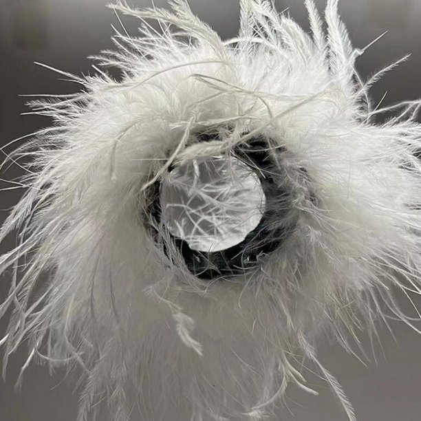 Circle Slap Bracelet, Plush Patting Interactive Feather Supplies Hebilla de para el cumpleaños Decoración de la muñeca Niños Niños de Blanco Hugo Pulsera bofetada