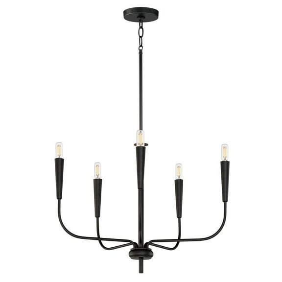 24815BK Maxim Lighting Vela - 5 Light Chandelier-18.25 Inches Tall and 24 Inches Wide-Black Finish    -Traditional Installation