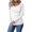 White, variant on Ribbed Button Down Casual Tops Womens Long Sleeve Henley T-shirts