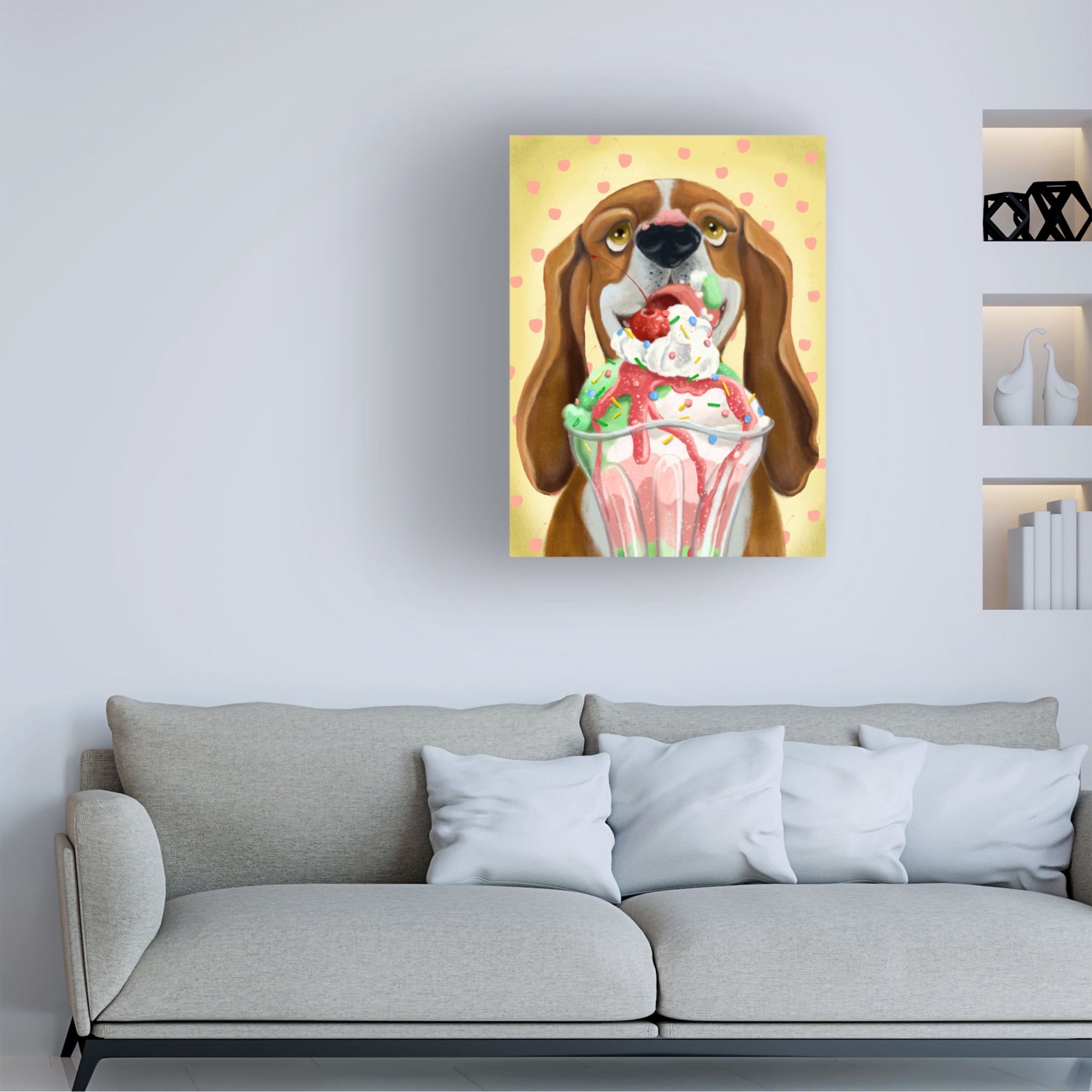 Canvas Wall Art - Christine Rotolo 'Doggie Treats 4' Wall Art for Living Room, Bedroom, or Office Décor by Trademark Fine Art - 35 x 47 Inches