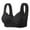 Black, variant on Seamless Soft Support Vest Bra for Large Chest – Thin, Breathable, No Underwire, Front Closure with Mid Buttons, Comfortable Everyday Gathering Bra for Older Women