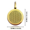 thumbnail image 2 of Stainless Steel Sacred Geometry Flower of Life Round Medallion Pendant Necklace, 2 of 3