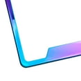 thumbnail image 5 of KA Depot Bottom Corner Cut Out Version Neon Neo Chrome Mirror License Plate Frame T304 Stainless Steel + Metal Screw Caps, 5 of 9