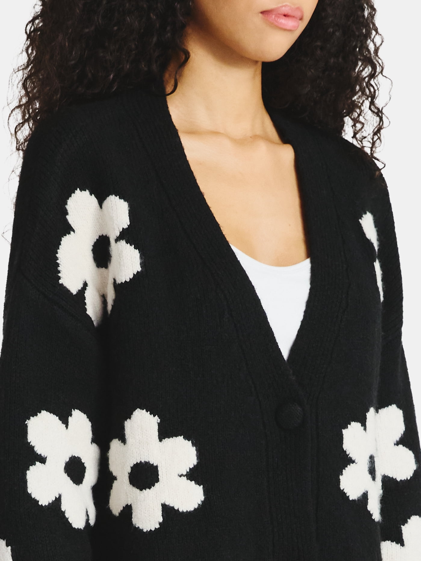 No Boundaries Button-Front Cardigan, Women's