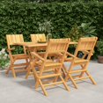 thumbnail image 1 of vidaXL 5 Piece Garden Dining Set Solid Wood Teak, 1 of 5