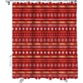 thumbnail image 4 of Christmas Boho Style Fabric Shower Curtain for Bathroom, Snowflake Stripes Red Gold Custom Shower Curtain Set with Hooks, Xmas Theme Luxury Bathroom Curtains Waterproof Bathroom Accessories, 72x72inch, 4 of 6
