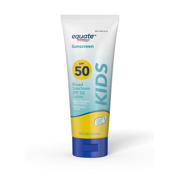 Equate Kids SPF 50 Broad Spectrum Sunscreen Lotion, 8 fl oz