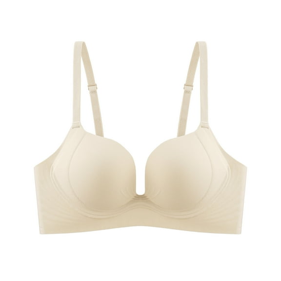 Zpanxa Wireless Backless Push Up Bra Seamless U Plunge Adhesive Strapless for Women Comfort Support Everyday Wear