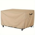 thumbnail image 1 of HLONK [Windproof Fire Pit Cover] 52x34 Inch Heavy Duty Windproof Gas Fire Pit Table Cover | Durable Beige Fabric with Black Handles  All-Season Outdoor Protection for Fire Pits and Spills, 1 of 4