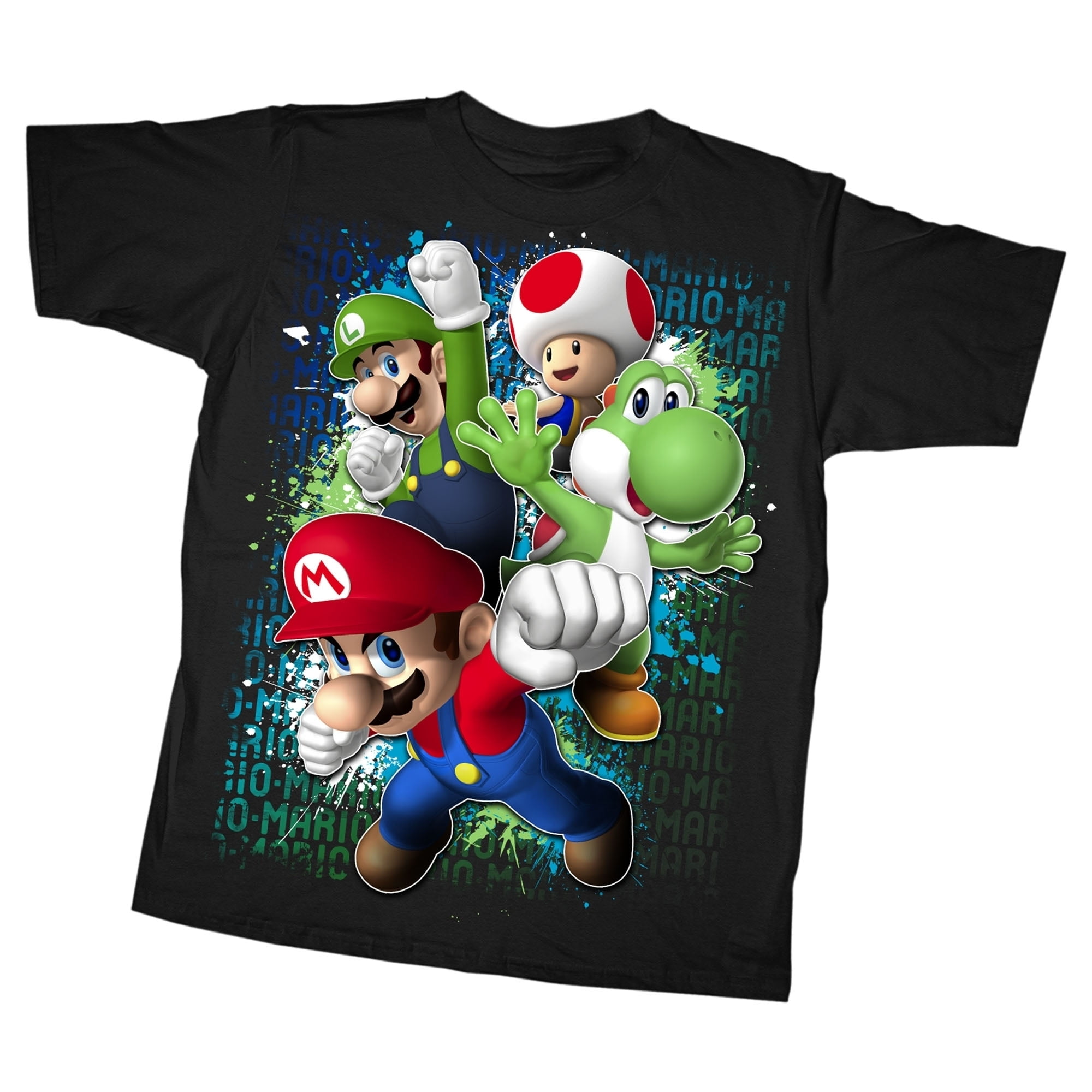 Boys Super Mario Cartoon Kids T-shirt Luigi Yoshi 
