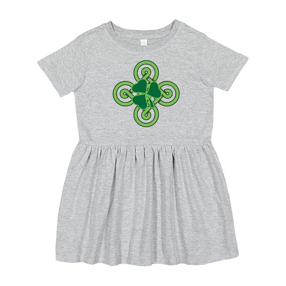 Inktastic St Patricks Day Shamrock Irish Girls Toddler Dress