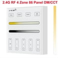 thumbnail image 2 of 2.4G 4 Zona 86 Panel /CCT Controlador LED Inteligente Controlador Táctil de Temperatura de Color Dual para Control de Luz LED, 2 of 6