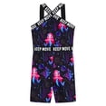 thumbnail image 3 of CHICTRY Big Girls Printed Halter Neck Straps One Piece Boyleg Swimsuits Athletic Rashguard Wetsuits Black Mermaid 8, 3 of 7