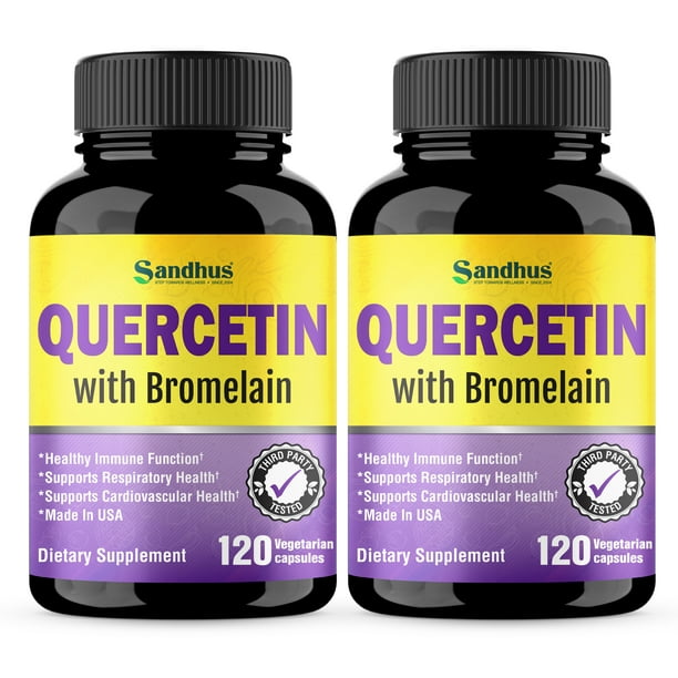 Sandhus Quercetin with Bromelain Seasonal Allergy Relief Best Quercetin