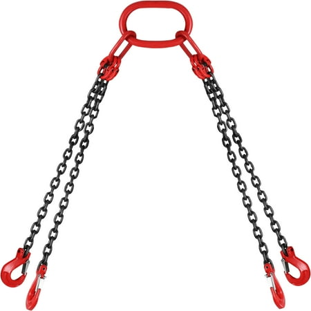 

VEVOR 5ft Chain Sling 4 Legs 5/16 X 5 With Sling Hooks Lifting Chain Sling G80 Alloy Steel