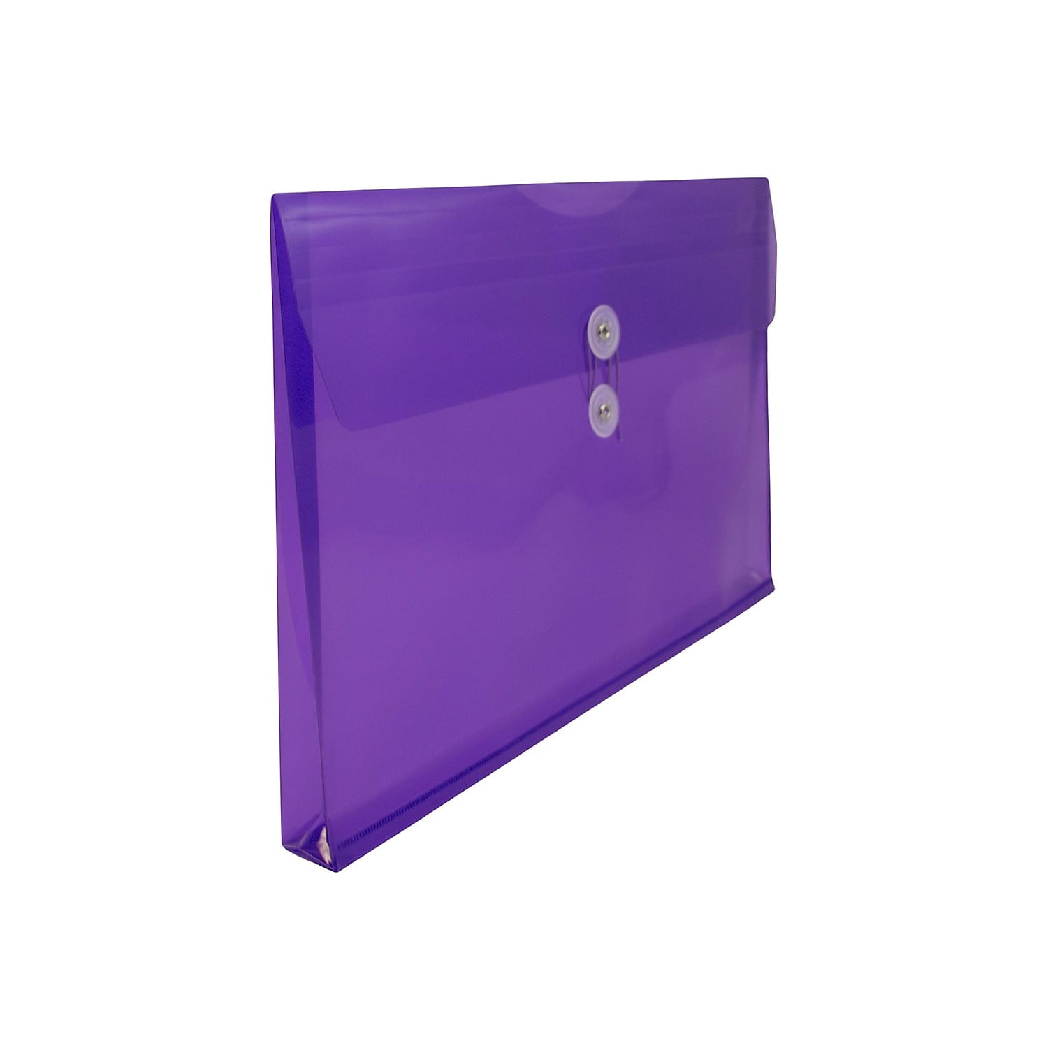 JAM Paper Plastic Envelopes, 9.8x14.5, 12/Pack, Purple, Button String, Legal Booklet