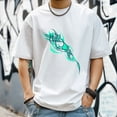 thumbnail image 3 of Graphic Tees for Men Summer New Print Casual Tee Fashion Trend Sports Shirt Select, 3 of 5