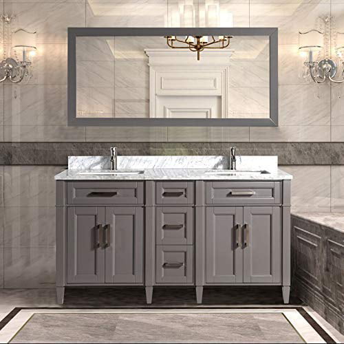 Vanity Art 60 Double Sink Bathroom, Double Sink Bathroom Vanity With Hamper